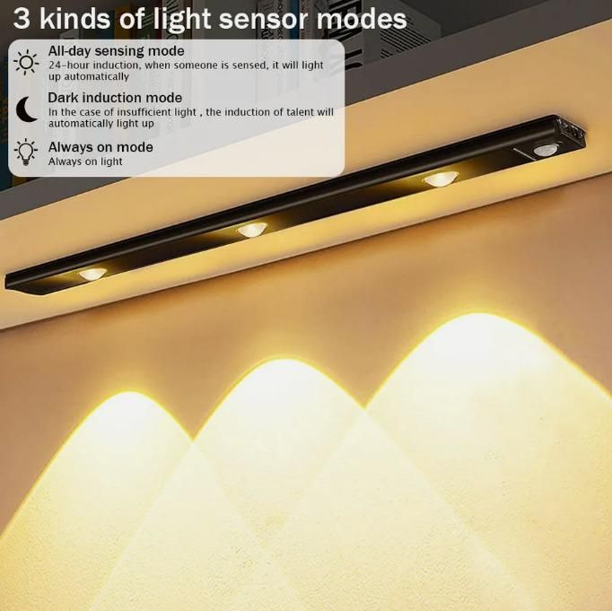 Sensor LED Motion Cabinet Light with USB Rechargeable Battery