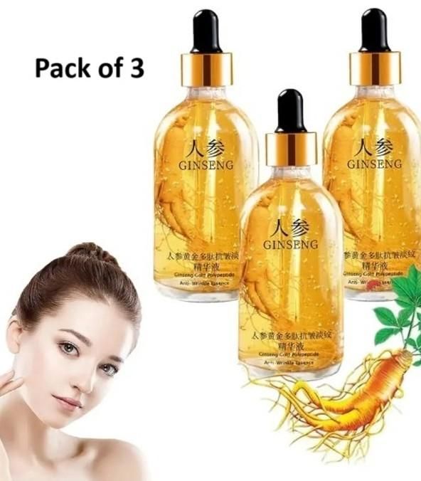 Get 3 Bottles of Ginseng Gold Anti-Ageing Serum (100ml each) for flawless, youthful skin—Order Now Before Stock Runs Out