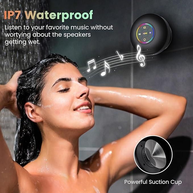 Bluetooth Speaker with Shower Party LED Lights – Waterproof & Wireles