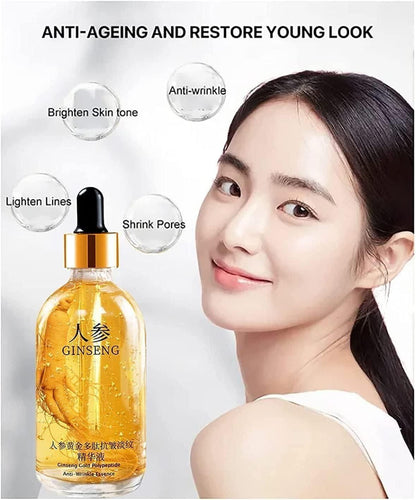 Get 3 Bottles of Ginseng Gold Anti-Ageing Serum (100ml each) for flawless, youthful skin—Order Now Before Stock Runs Out