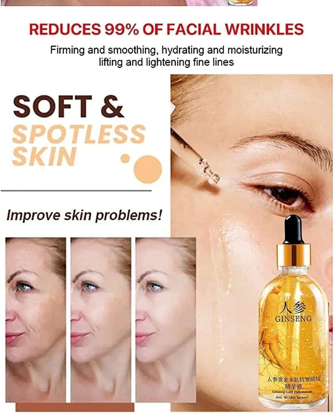 Get 3 Bottles of Ginseng Gold Anti-Ageing Serum (100ml each) for flawless, youthful skin—Order Now Before Stock Runs Out